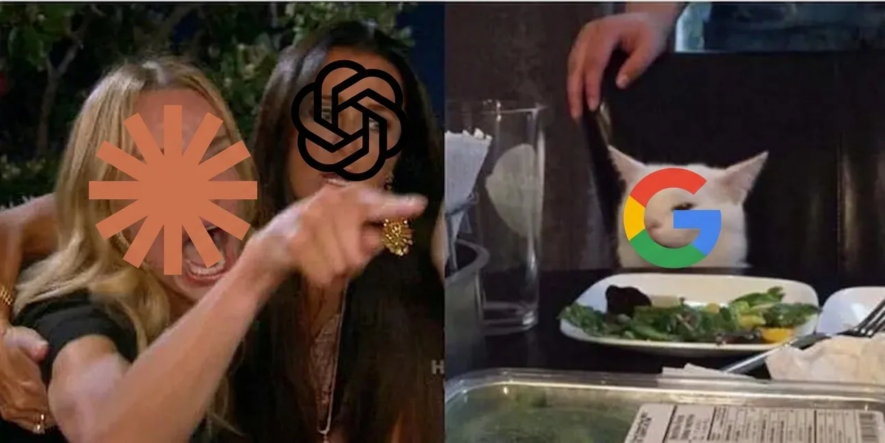 OpenAI and Anthropic argue while Google quietly eats