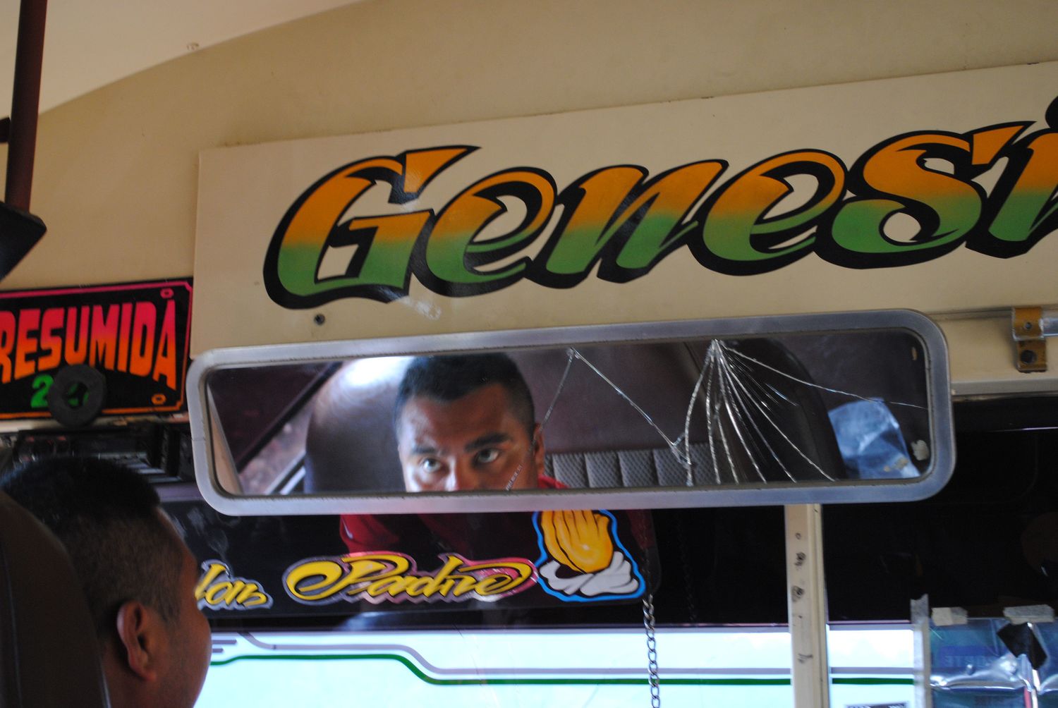 chicken bus named genesis guatemala