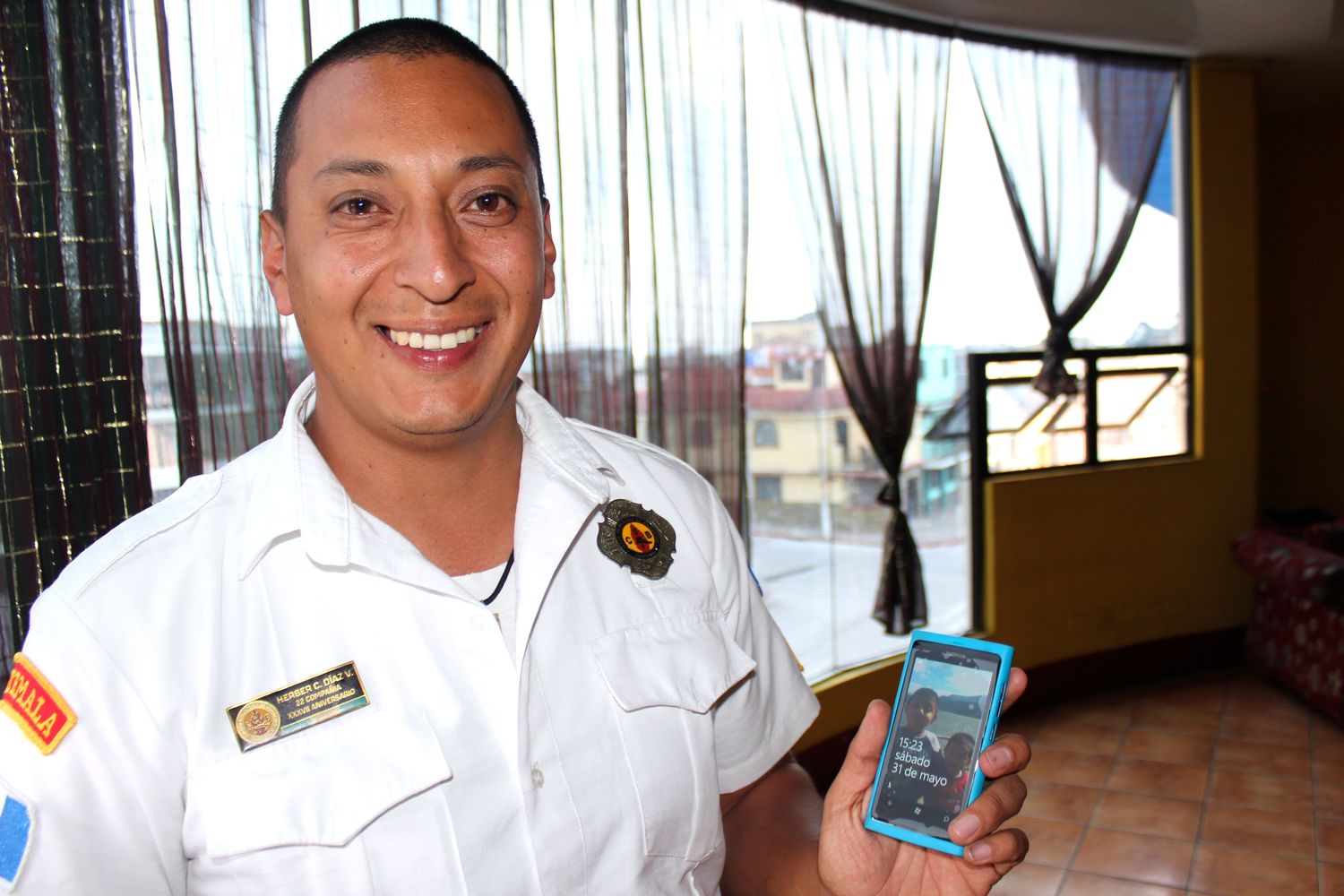 herber firefighter and his kids